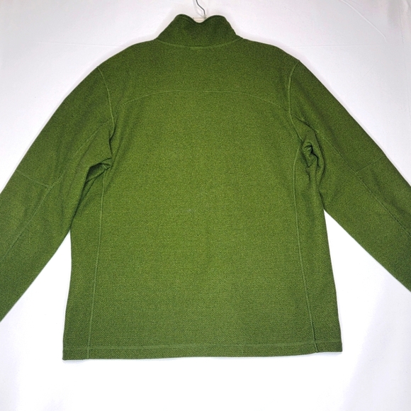 The North Face Jacket  Men 1/4 Zip Pullover Fleece Green Knit size L. #408 - Picture 6 of 6